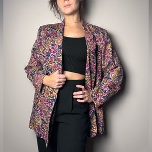 Paisley print vintage blazer